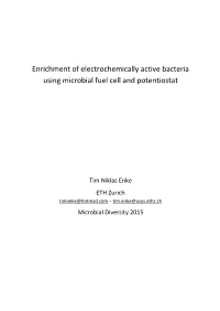Enrichment of Electrochemically Active Bacteria Using Microbial Fuel Cell and Potentiostat