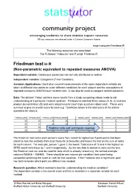 Friedman Test