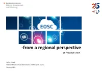 From a Regional Perspective an Austrian View