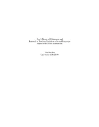 Gee's Theory of D/Discourse and Research in Teaching English As A