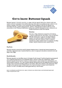 Get to Know: Butternut Squash