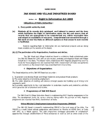 Handbook of J&K KVIB