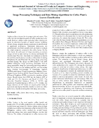 Image Processing Techniques and Data Mining Algorithms for Coffee Plant’S Leaves Classification