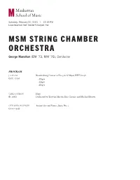 Msm String Chamber Orchestra