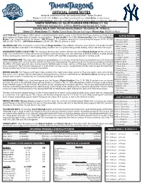 OFFICIAL GAME NOTES George M