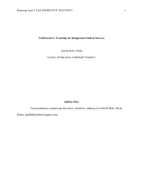 Running Head: COLLABORATIVE TEACHING 1