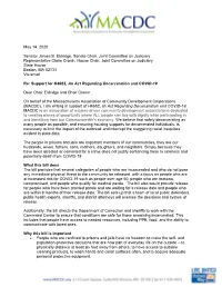Support for H4652, an Act Regarding Decarceration and COVID-19