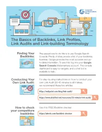 The Basics of Backlinks, Link Profiles, Link Audits and Link-Building Terminology