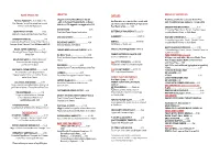 Breakfast Menu
