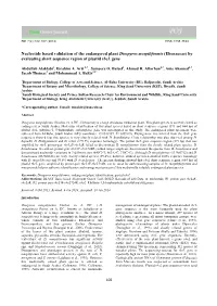 (Ebenaceae) by Evaluating Short Sequence Region of Plastid Rbcl Gene