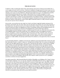 Juilliard415 Program Notes