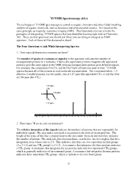 Proton Nmr Spectroscopy