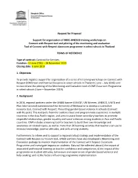 Request for Proposal Support for Organization of OBEC-UNESCO