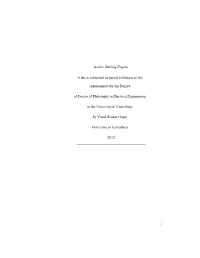 1 Active Stirling Engine a Thesis Submitted in Partial Fulfilment of The