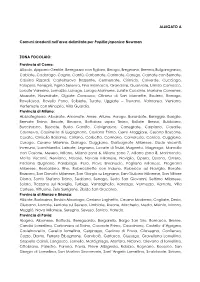 ALLEGATO a Comuni Ricadenti Nell'area