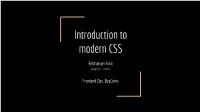 Introduction to Modern CSS
