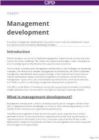 Management Development