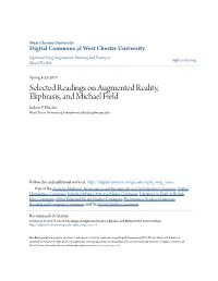 Selected Readings on Augmented Reality, Ekphrasis, and Michael Field Robert P