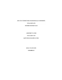 Senate Committee on Business and Commerce Interim Report