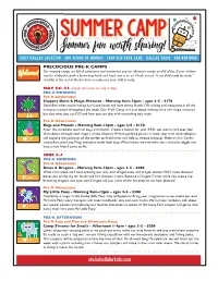 Summer Camp CIT Program