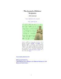 The Problem of Magic and Monotheism in the Book of Leviticus