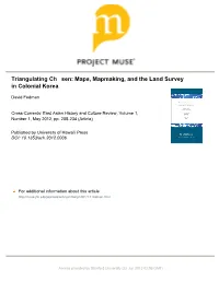 Triangulating Chsen: Maps, Mapmaking, and the Land Survey