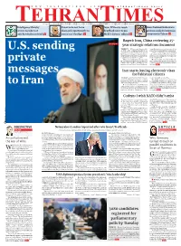 U.S. Sending Private Messages to Iran