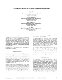 User Interface Aspects of a Human-Hand Simulation System