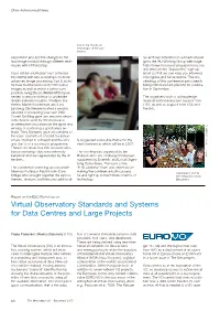 Virtual Observatory Standards and Systems for Data Centres and Large Projects