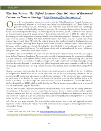 Web Site Review: the Gifford Lectures: Over 100 Years of Renowned Lectures on Natural Theology •