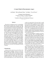 A Latent Model of Discriminative Aspect