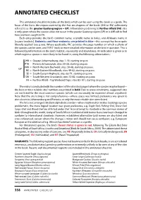 Annotated Checklist