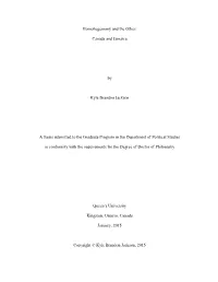 Canada and Jamaica by Kyle Brandon Jackson a Thesis