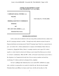 CLC V. FEC (19-2336) Memorandum Opinion Filed June 4, 2020