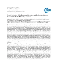 Crustal Structure of the Lesser and Leeward Antilles Forearcs Inferred from Satellite Vertical Gravity Gradients