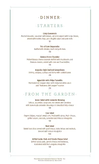Dinner· ·Starters