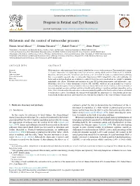 Melatonin and the Control of Intraocular Pressure