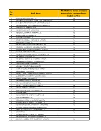 Sr. No. Bank Name Whether Your Bank Is Connected with Aadhaar