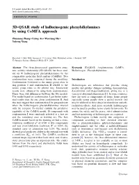 3D-QSAR Study of Hallucinogenic Phenylalkylamines by Using Comfa Approach