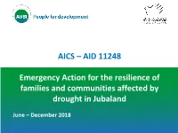 AVSI in Somalia Origin of the Project