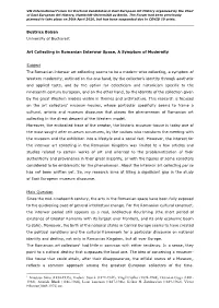 Beatrice Boban University of Bucharest Art Collecting In