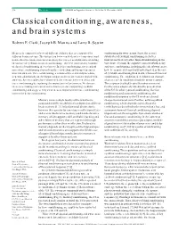 Classical Conditioning, Awareness, and Brain Systems