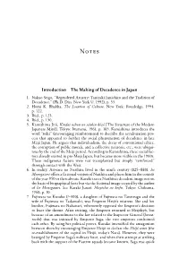 Introduction the Making of Decadence in Japan 1