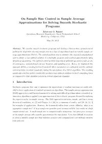 On Sample Size Control in Sample Average Approximations for Solving Smooth Stochastic Programs