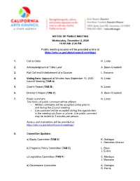 Public Meeting Access Will Be Provided Online At