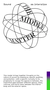 Sound As Interstice