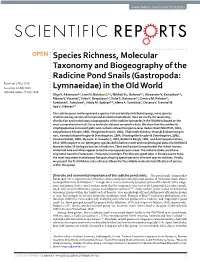 Species Richness, Molecular Taxonomy And