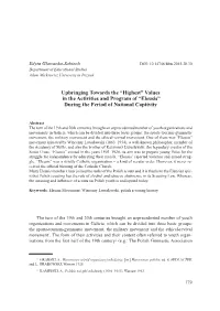 Upbringing Towards the “Highest” Values in the Activities and Program of “Eleusis” During the Period of National Captivity