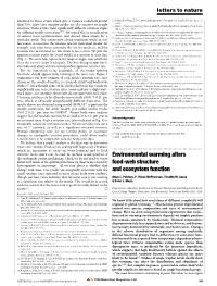 Environmental Warming Alters Food-Web Structure and Ecosystem