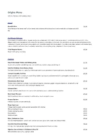 Master Menus